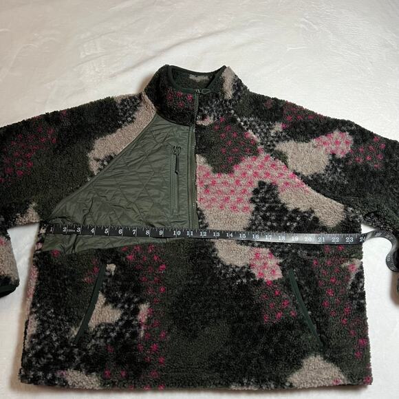 JoyLab Women’s Sherpa Half Zip Pullover Camouflage Sweatshirt Size X-Large - Picture 8 of 9
